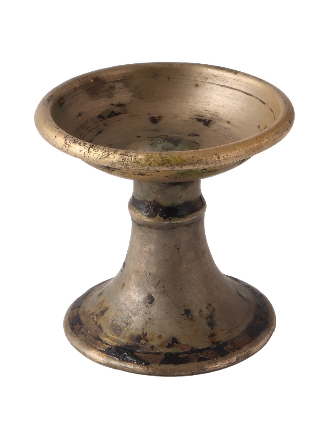 

Indianshelf Bronze-Toned Round Brass Diya Pooja Essentials
