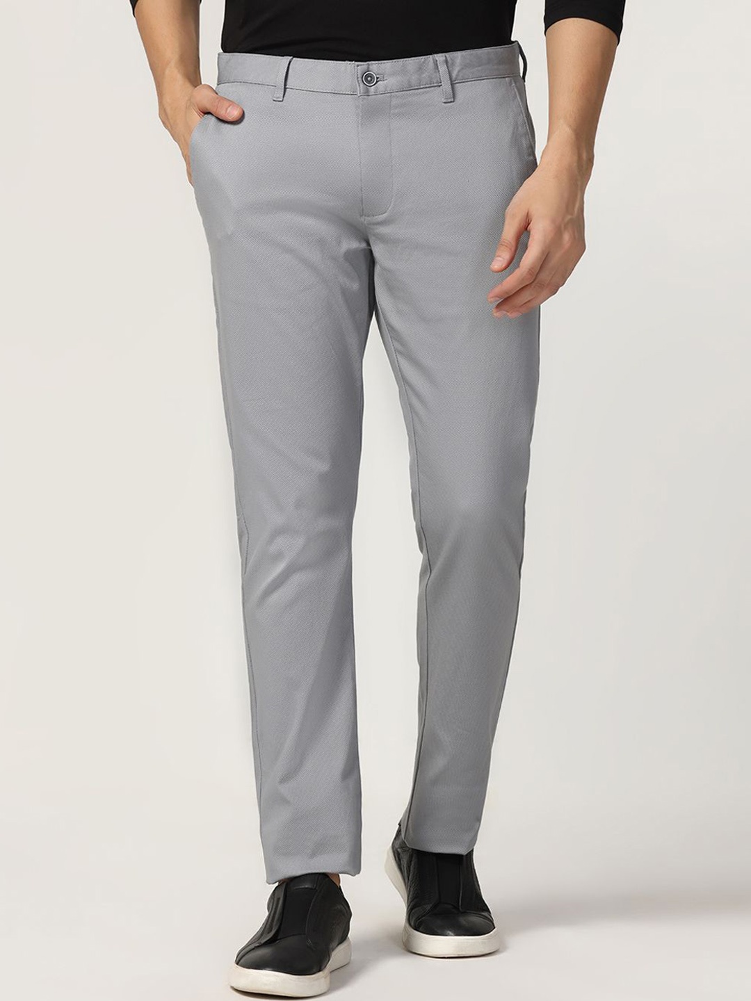 

Blackberrys Men Slim Fit Chinos Trousers, Grey