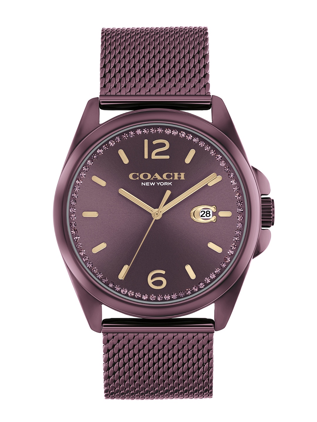 

Coach Women Greyson Analogue Watch 14504252, Purple