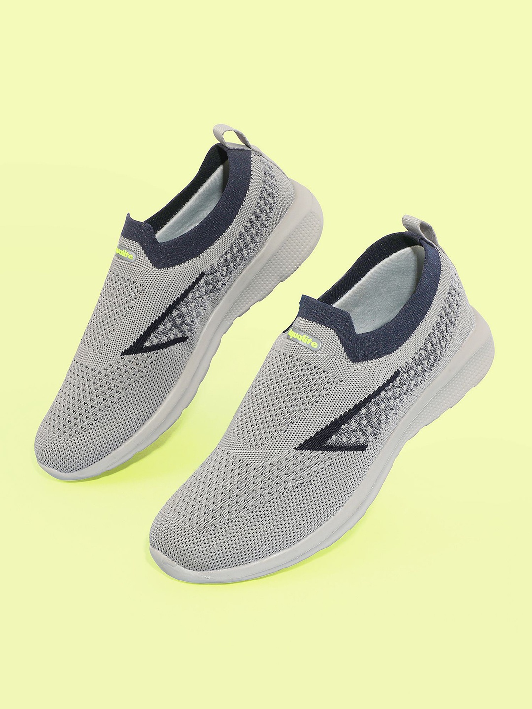 

Aqualite Men Woven Design Slip-On Sneakers, Grey