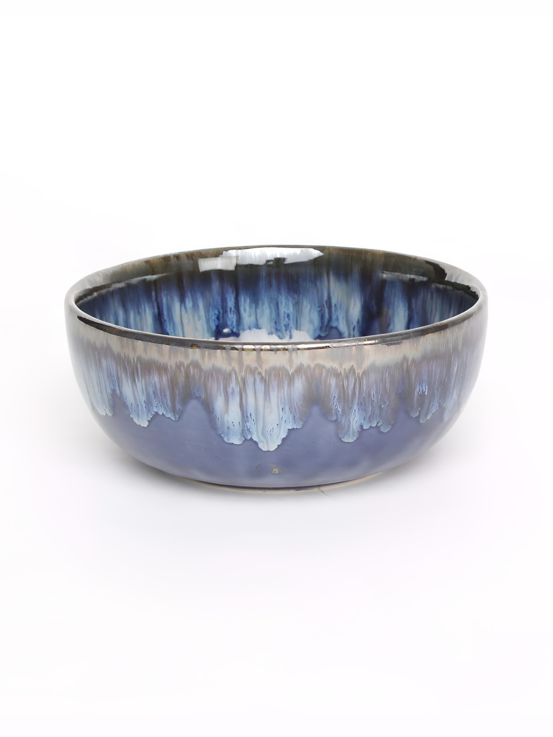 

AMALAFIEE CERAMICS Blue Printed Ceramic Microwave Safe Serving Bowl