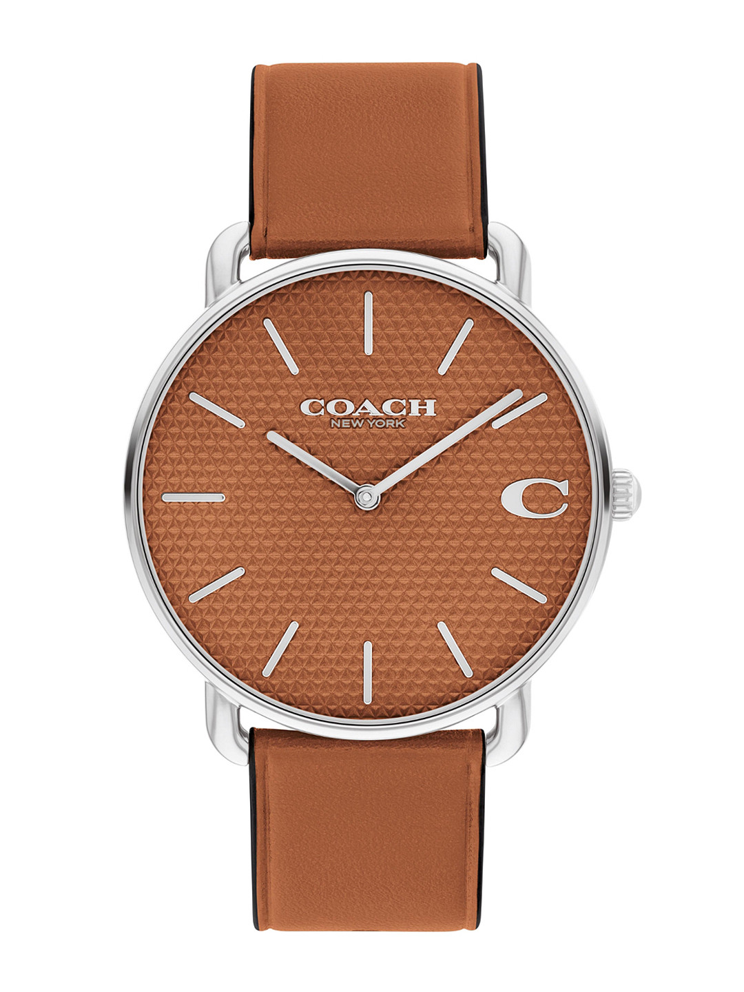 

Coach Men Elliot Leather Analogue Watch 14602721, Brown