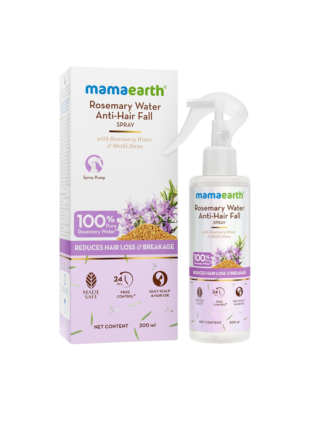 

Mamaearth Rosemary Anti-Hairfall Spray- 200ml, White