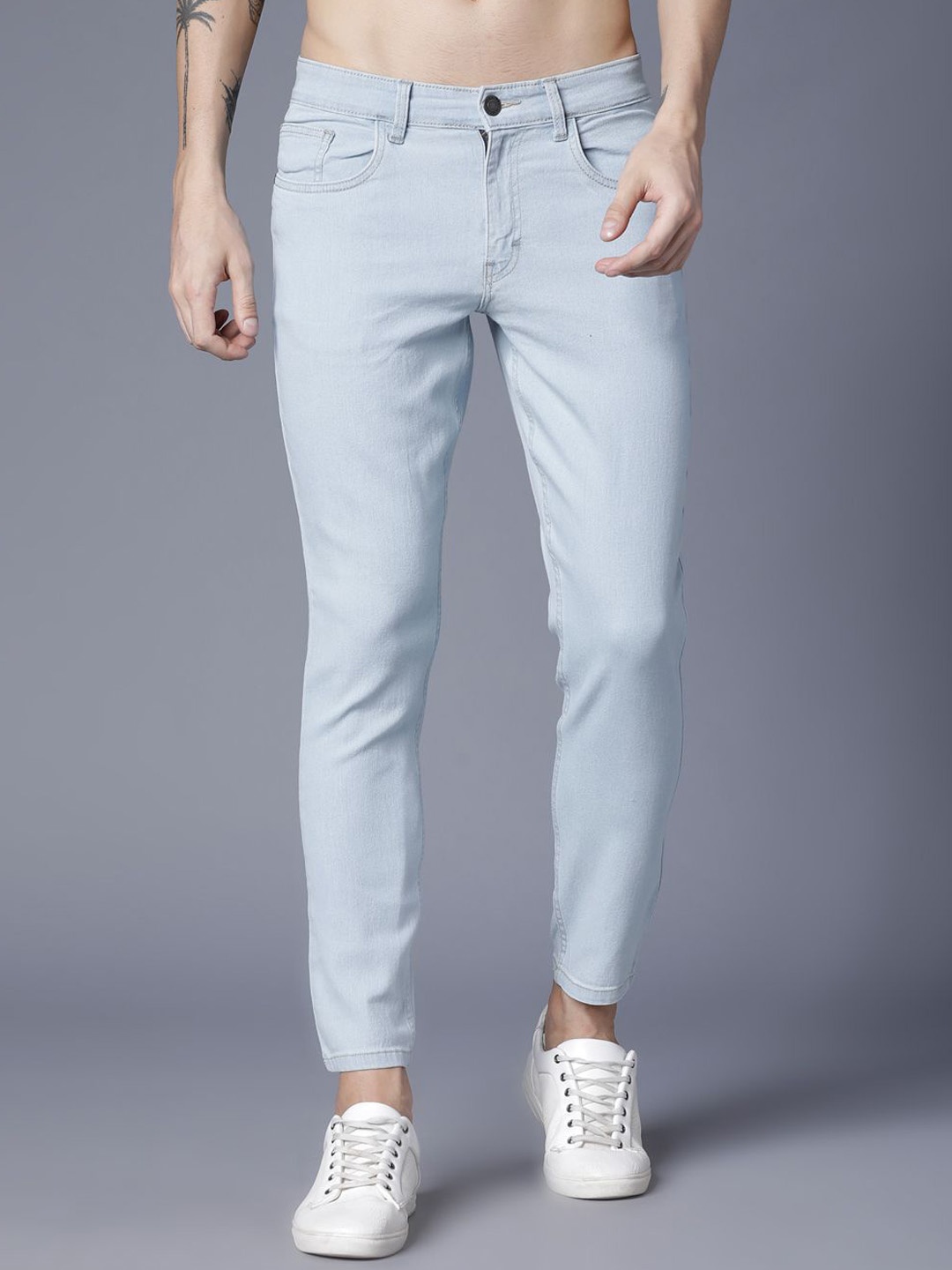 

HIGHLANDER Men Slim Fit Light Fade Stretchable Jeans, Blue