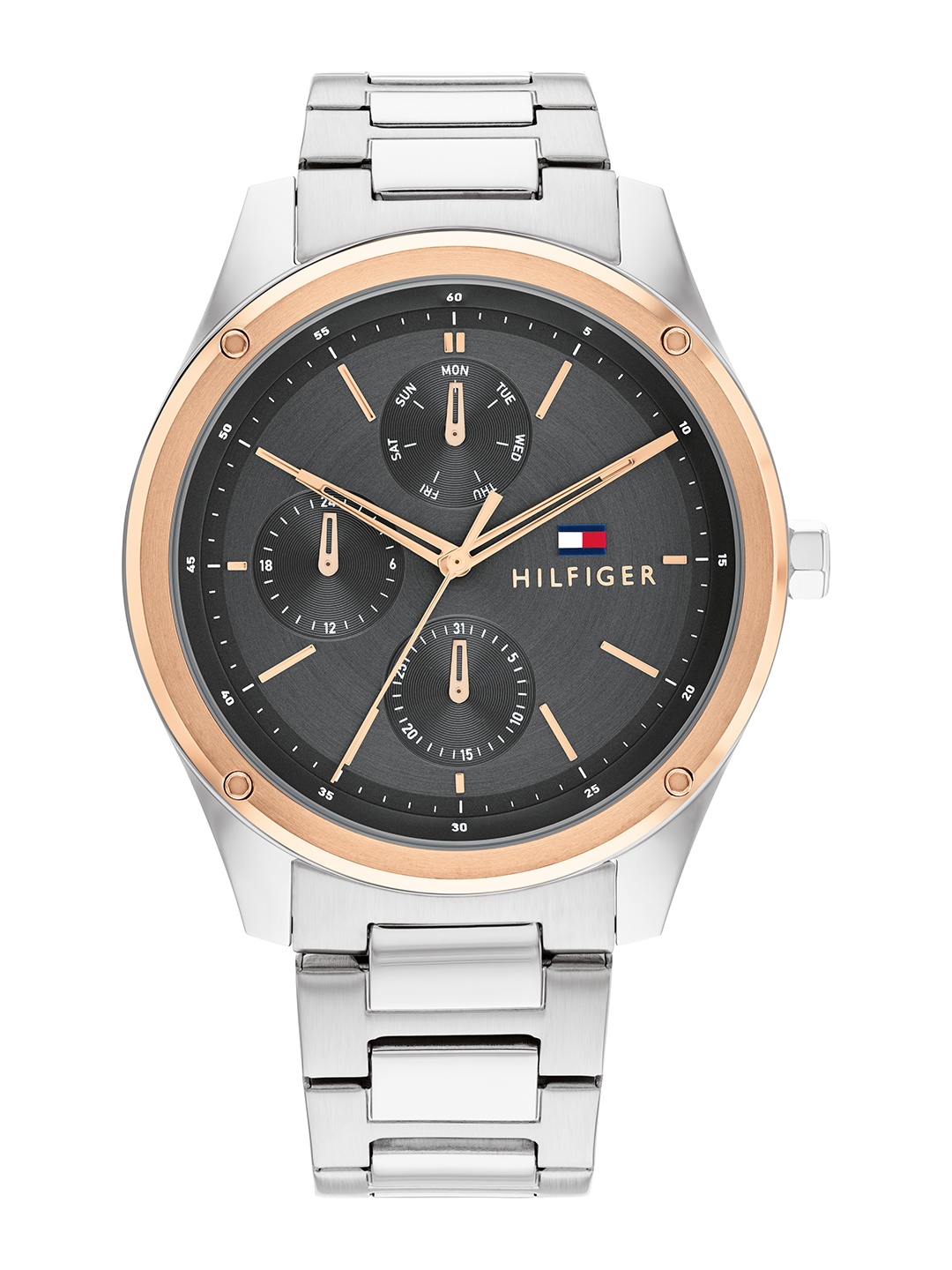 

Tommy Hilfiger Men Tyler Bracelet Style Straps Analogue Multifunction Watch TH1710541, Charcoal