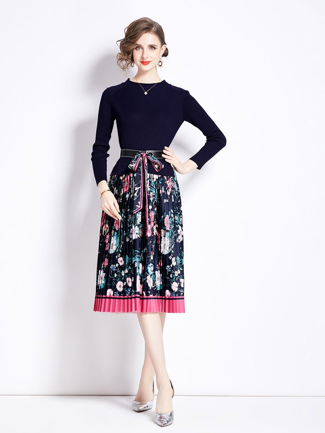 

JC Collection Print A-Line Dress, Multi