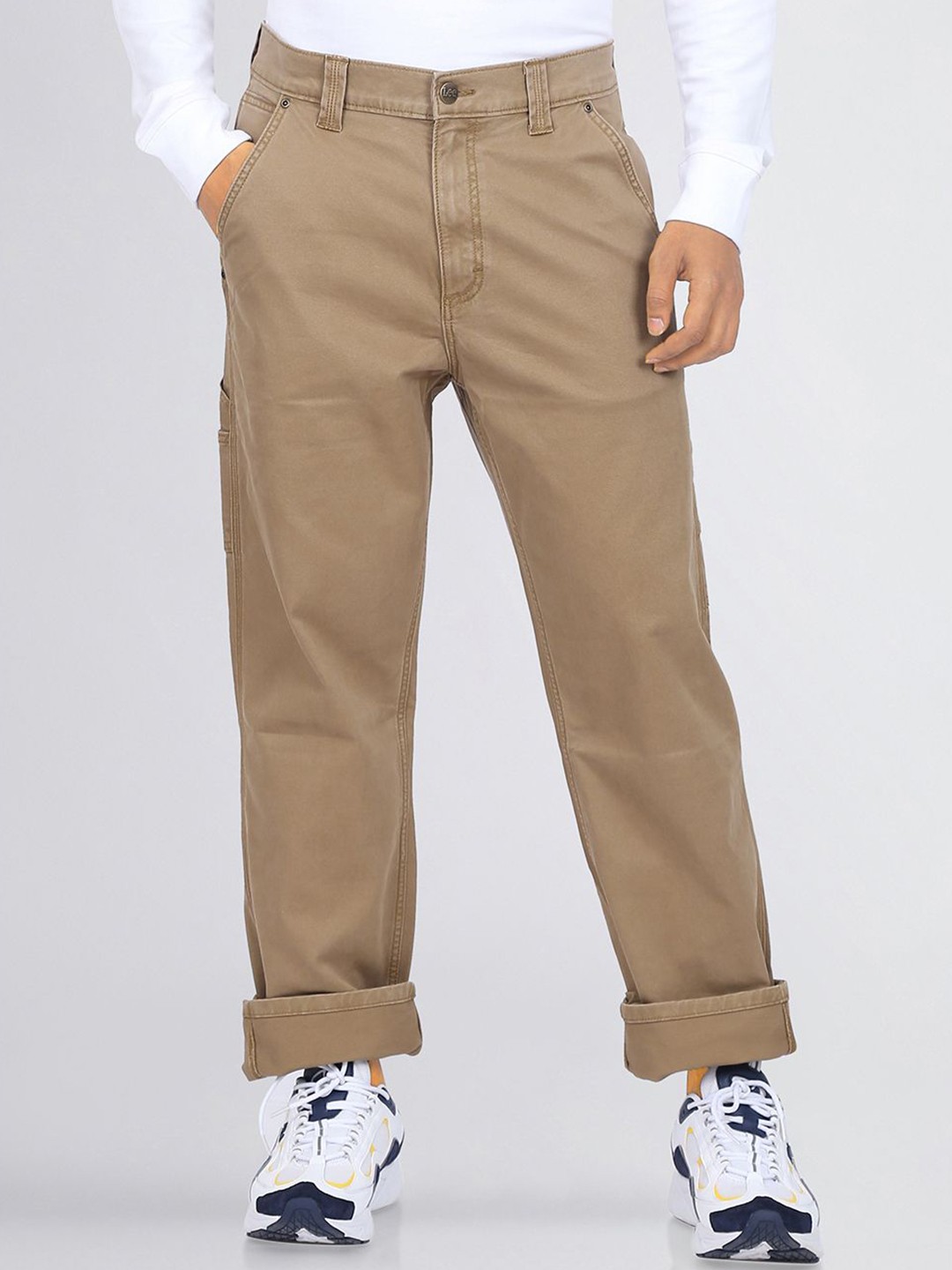 

Lee Men Boyfriend Fit Stretchable Jeans, Beige