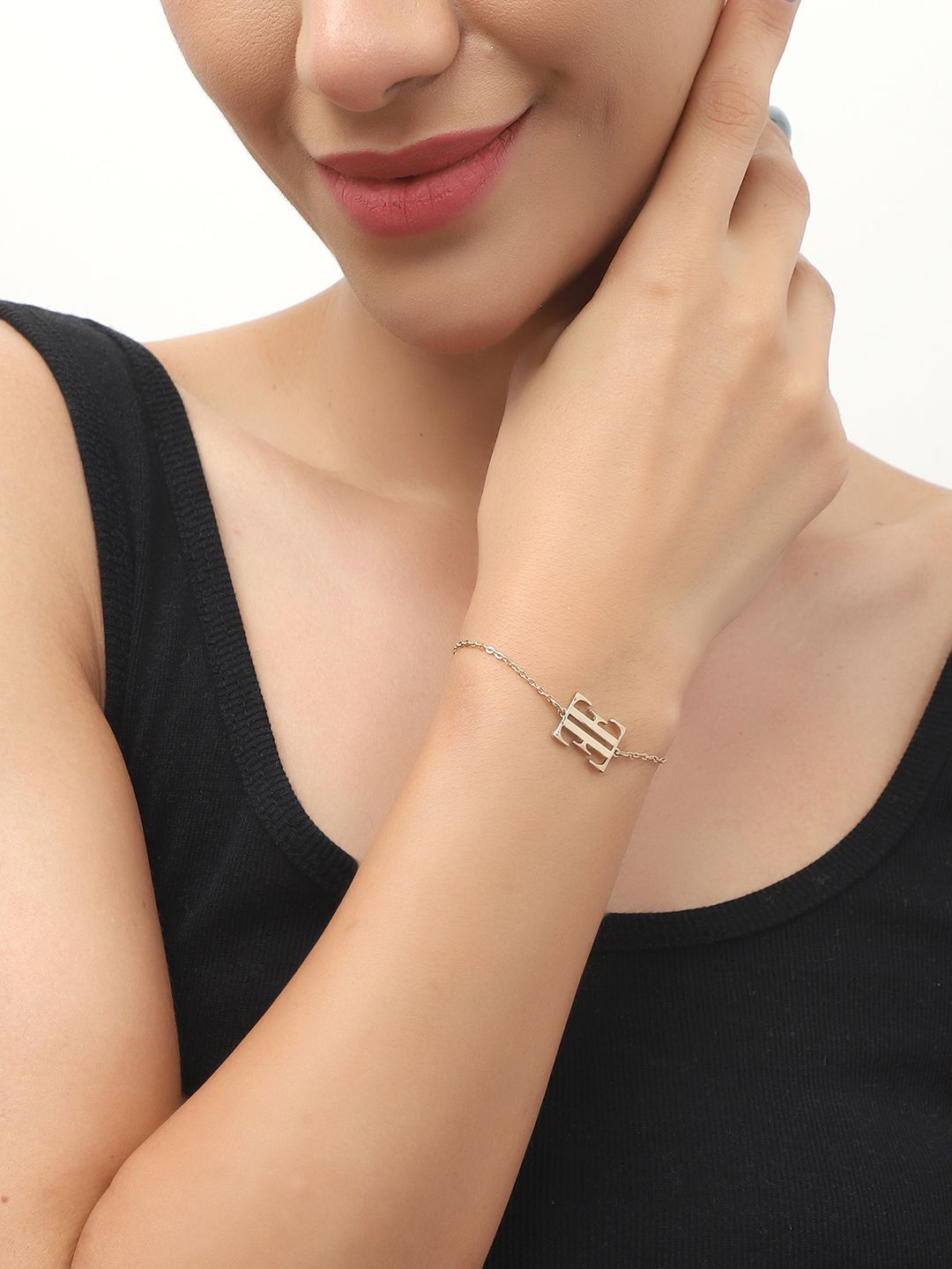 

ELLE Gold-Plated Double E Charm Bracelet