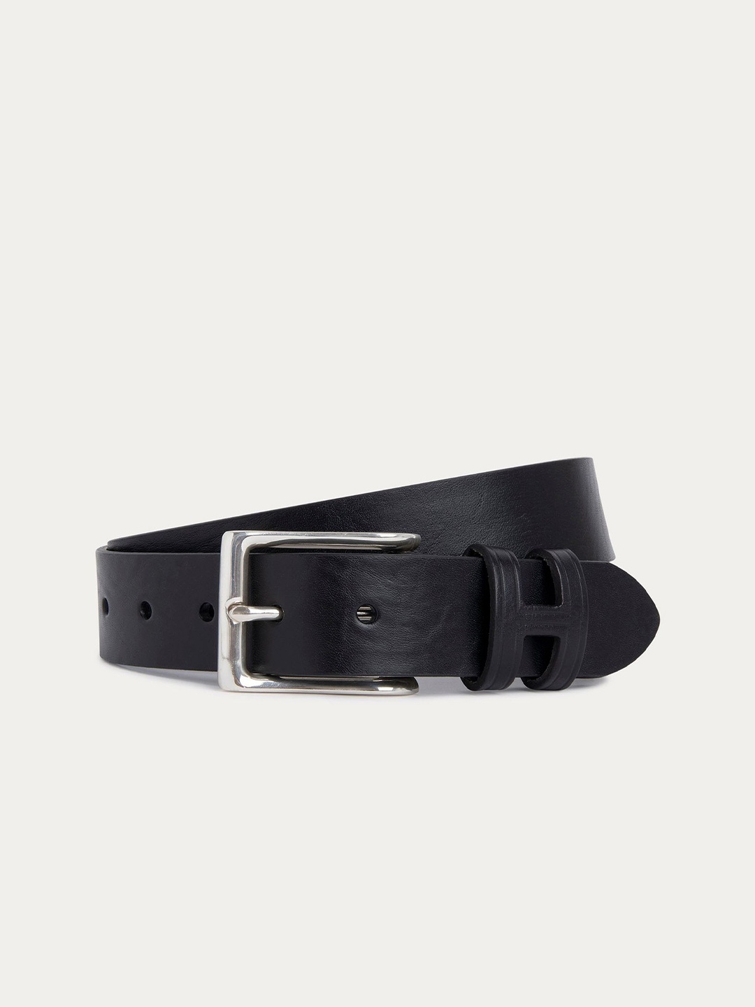 

HACKETT LONDON Men Leather Belt, Black