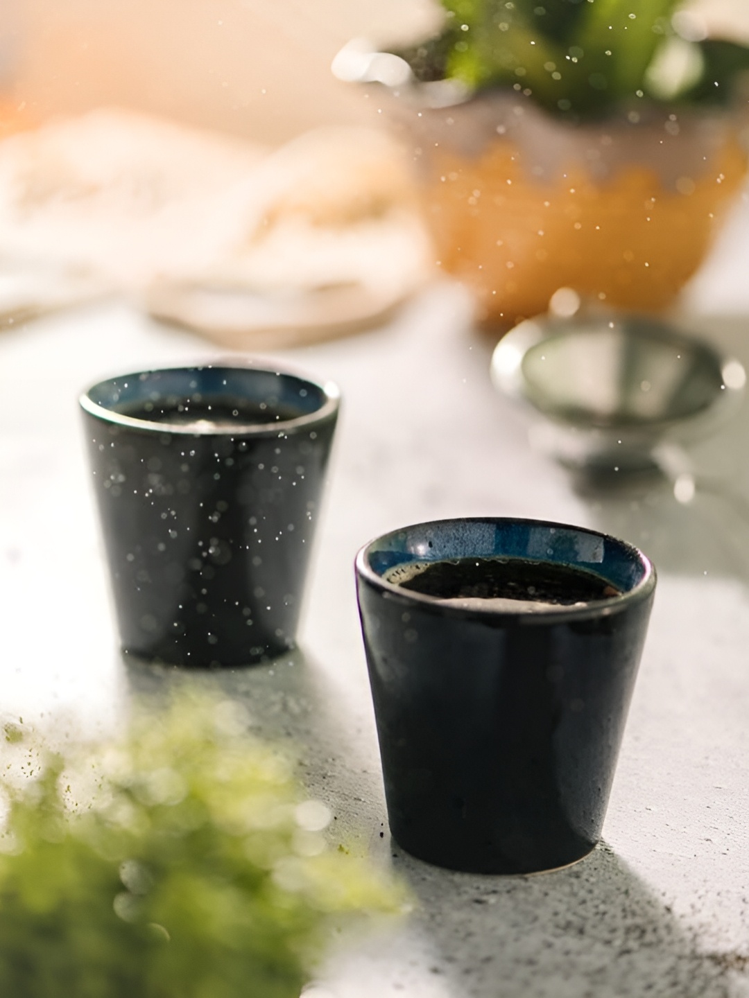

AMALAFIEE CERAMICS Blue 3 Pieces Ceramic Glossy Cups