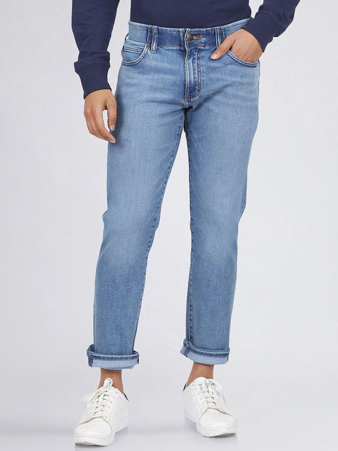 

Lee Men Mike Relaxed Fit Light Fade Stretchable Jeans, Blue