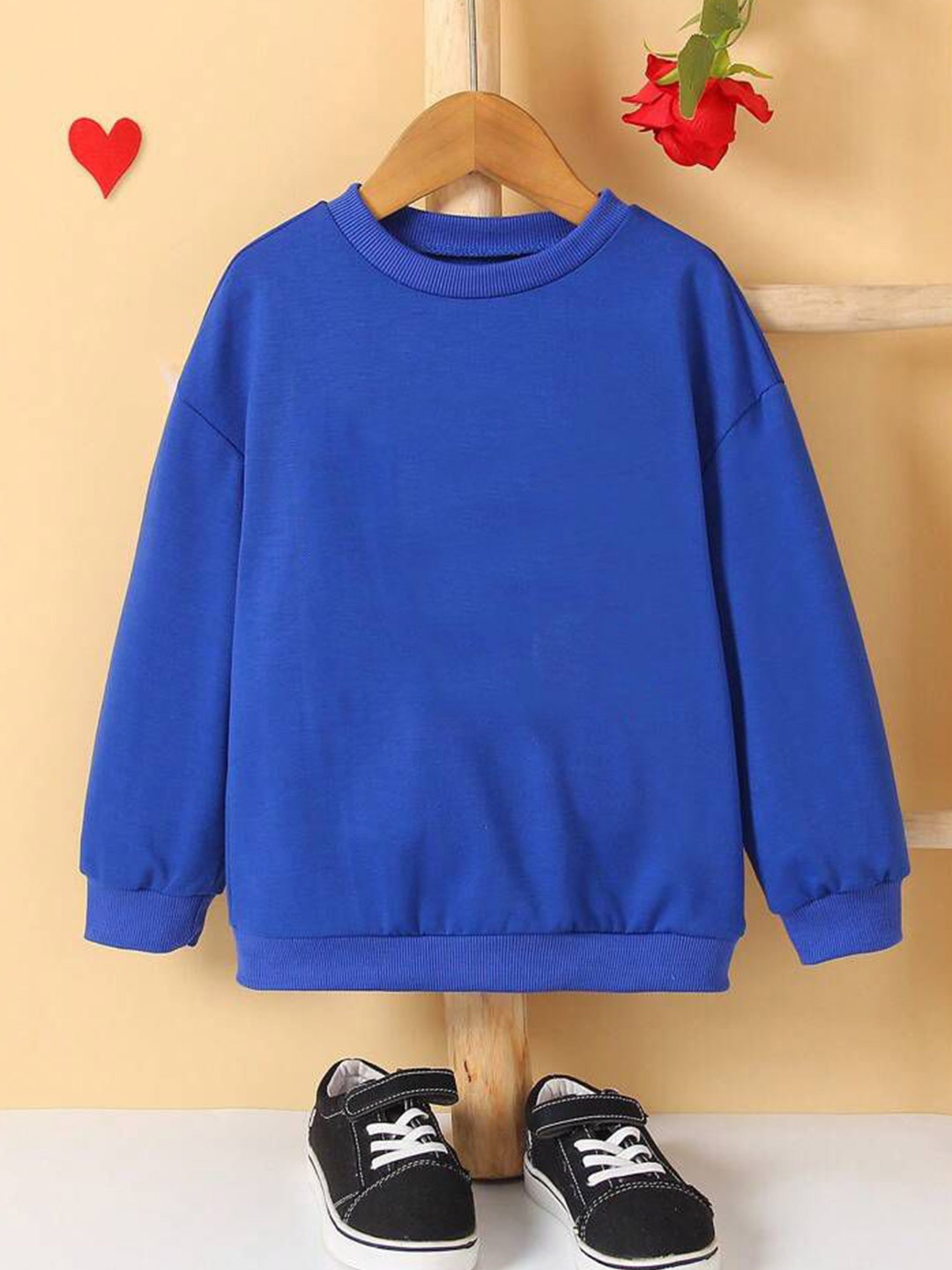 

TABADTOD Unisex Kids Solid Hooded Sweatshirt, Blue