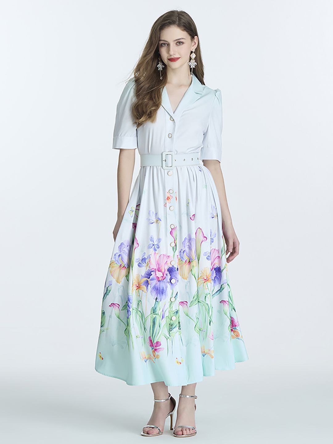 

JC Collection Floral Printed Maxi Dress, Blue