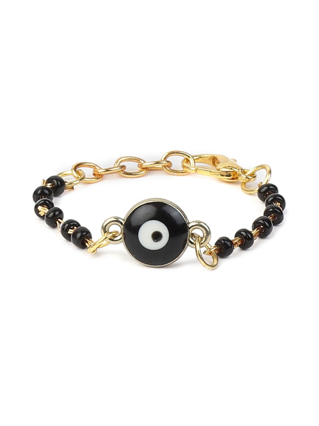 

EL REGALO Kids Artificial Beads Link Bracelet, Gold