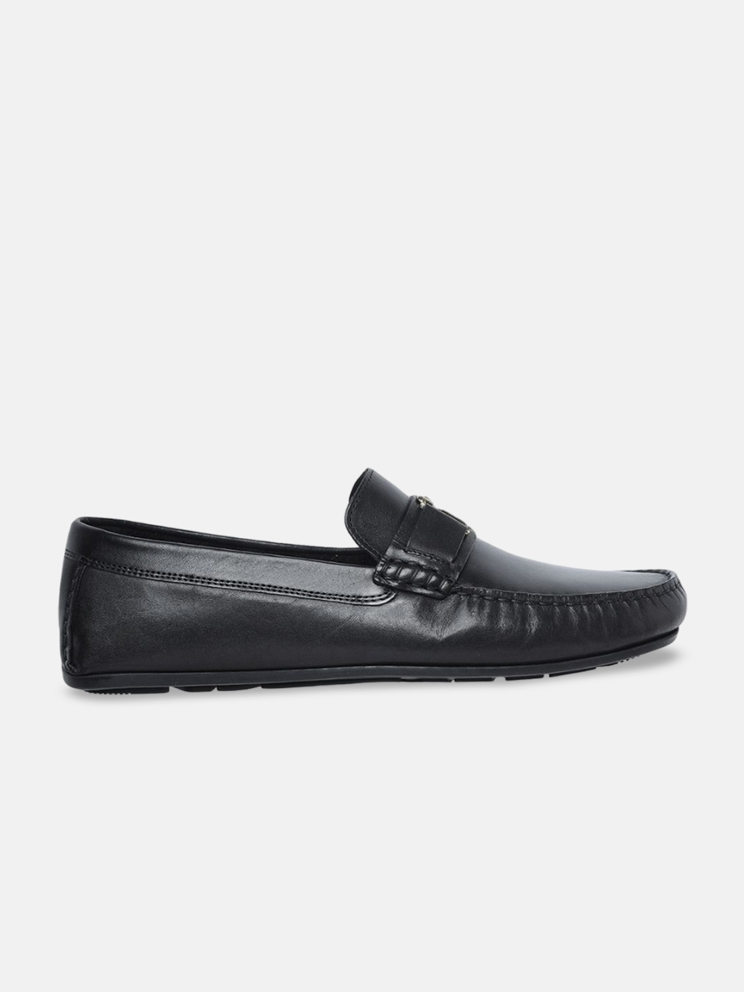 

Tommy Hilfiger Men Solid Square Toe Leather Loafers, Blue