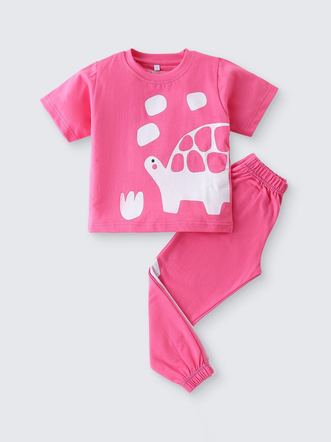 

Nite Flite Girls Printed Night suit, Pink