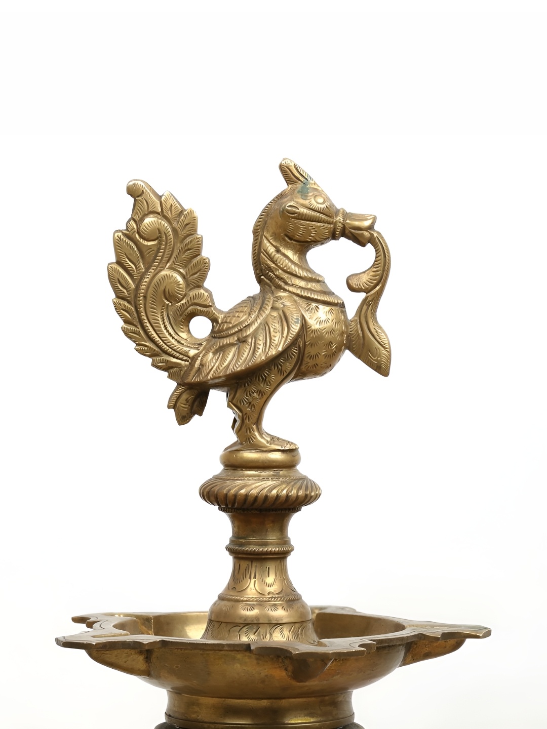

Indianshelf Gold Toned Textured Brass Pooja Diya