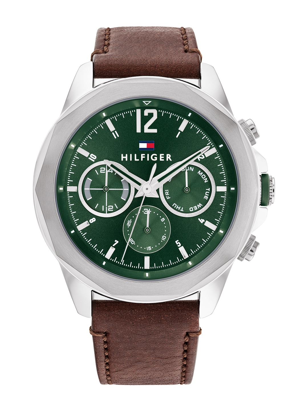 

Tommy Hilfiger Men Lars Leather Straps Analogue Multifunction Watch TH1792064, Green