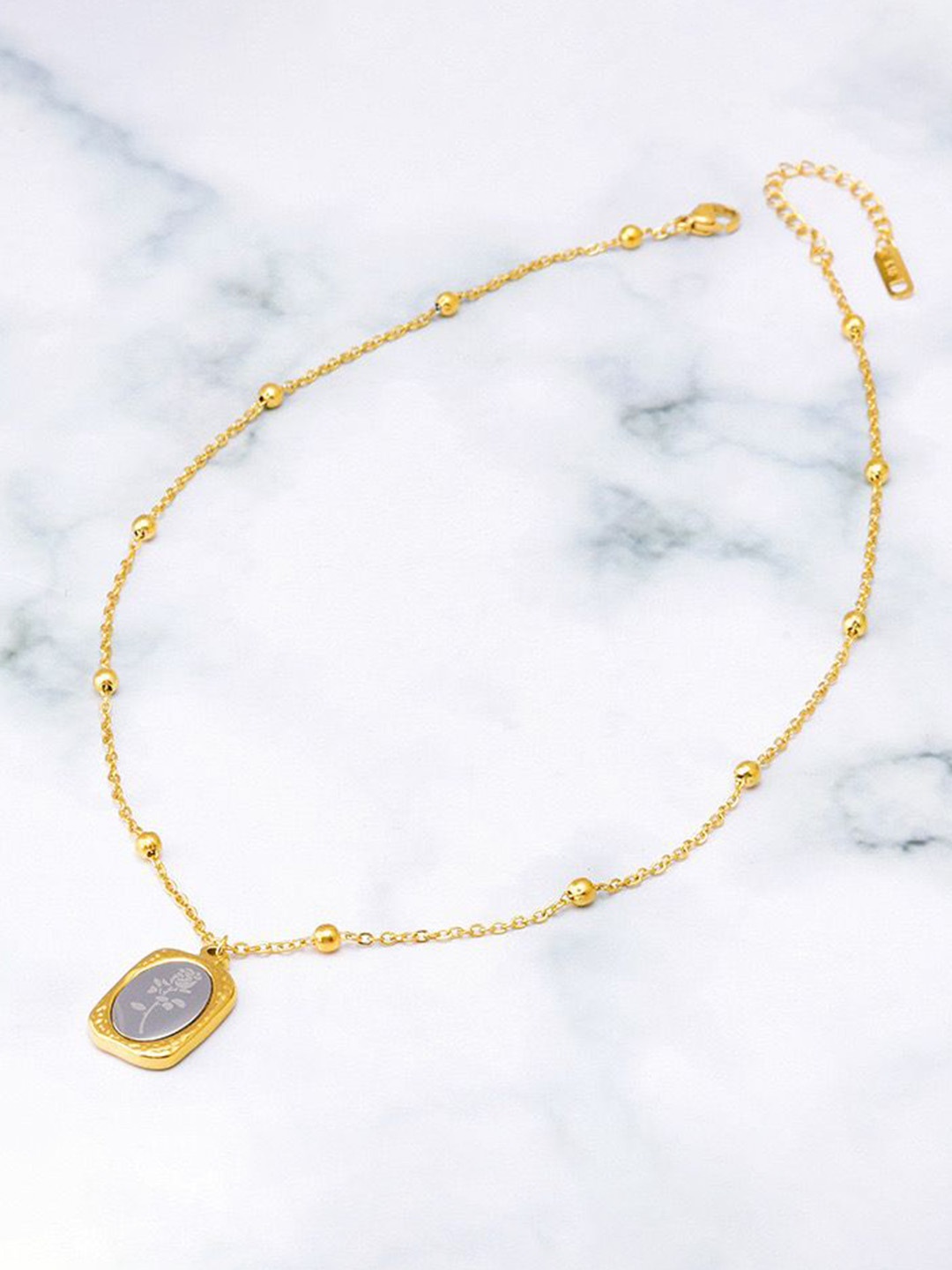 

MYKI Gold-Plated Stainless Steel Quirky Pendans With Chain