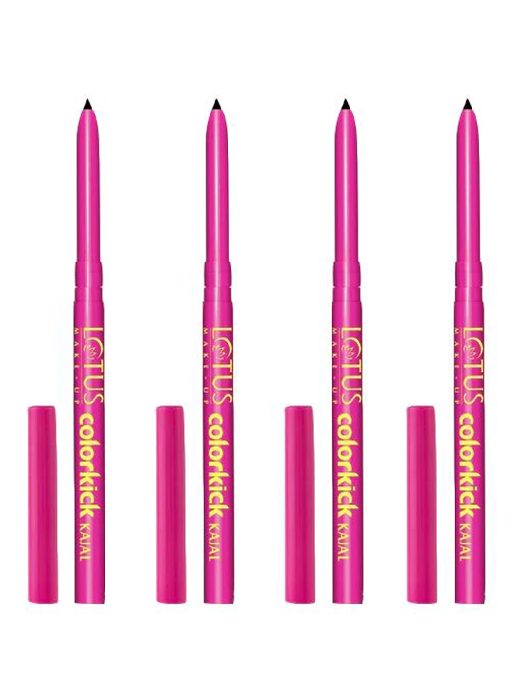 

LOTUS Make-up Set Of 4 Colorkick Intense Black Kajal-0.35g Each