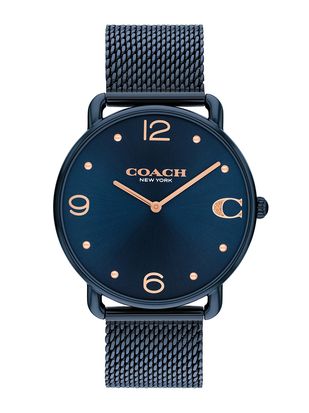 

Coach Women Elliot Dial & Stainless Steel Bracelet Style Straps Analogue Watch 14504257, Navy blue