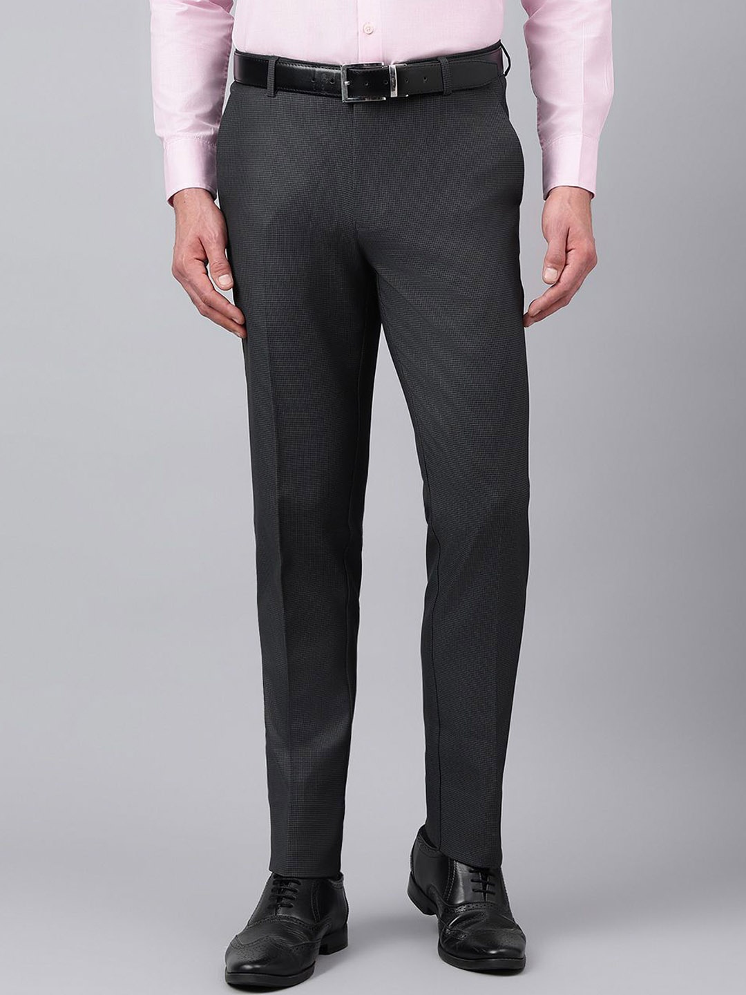 

Richlook Men Smart Pleated Formal Trousers, Black