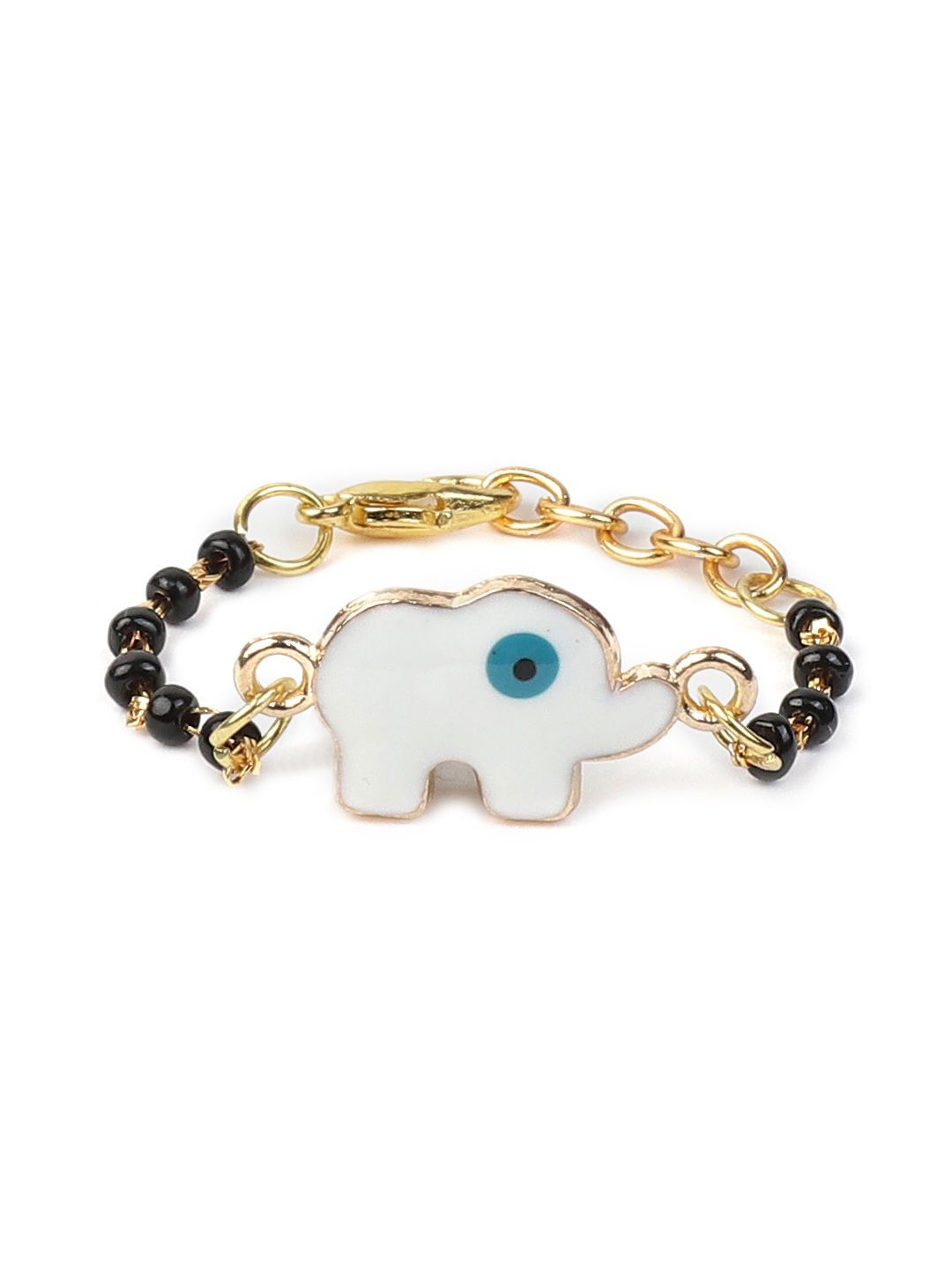 

EL REGALO Kids Artificial Beads Link Bracelet, Gold