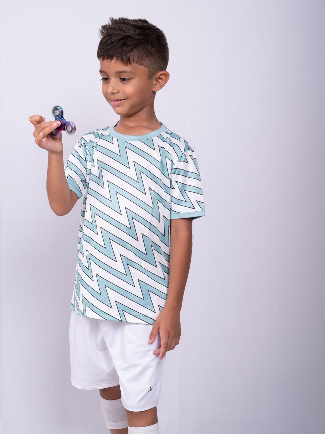 

UMILDO Boys Printed Round Neck T-shirt with Shorts, Blue