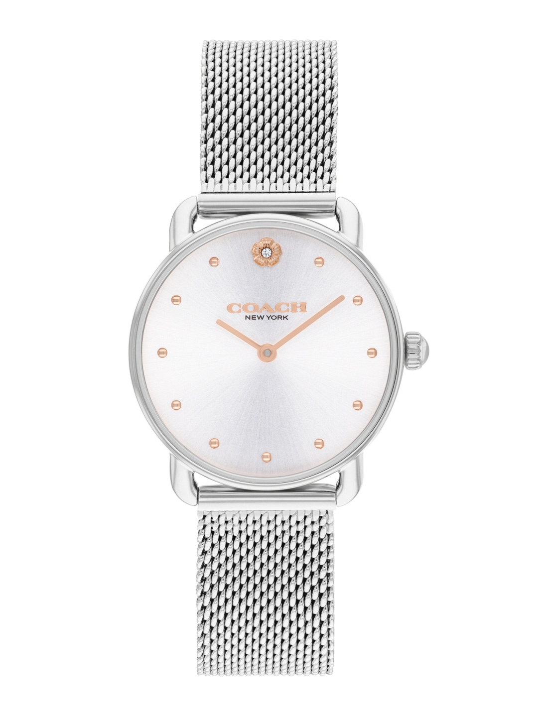 

Coach Women Elliot Embellished Dial & Bracelet Style Straps Analogue Watch 14504221, Silver