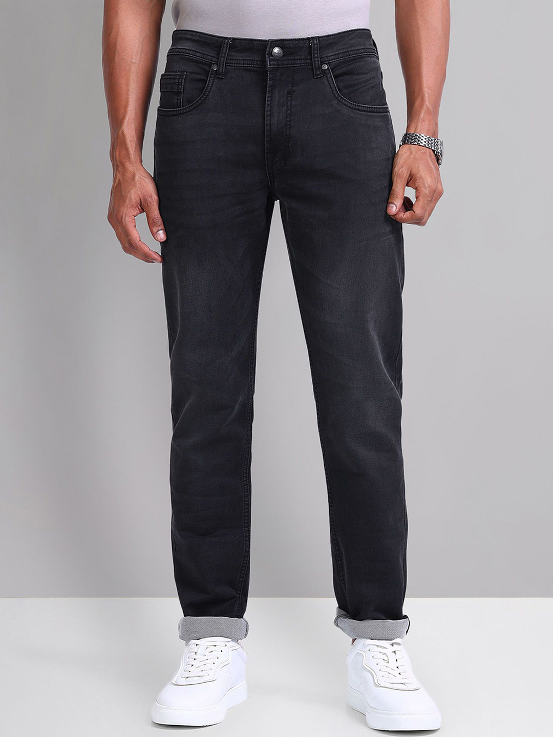 

AD By Arvind Men Slim Fit Jeans, Black