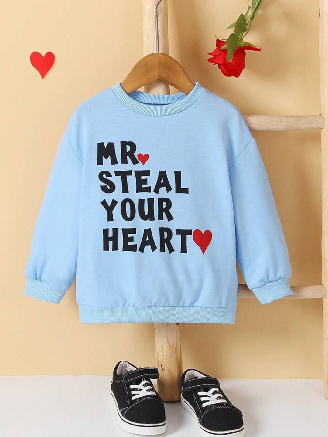 

TABADTOD Unisex Kids Typography Printed Dry Fit Round Neck Sweatshirt, Blue