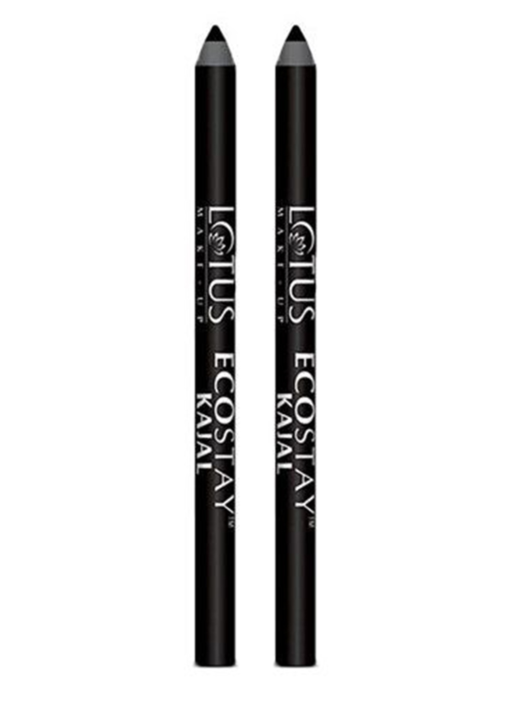 

LOTUS Make-up Set Of 2 Ecostay Smudge Proof Kajal Pencil -1.2g Each, Black