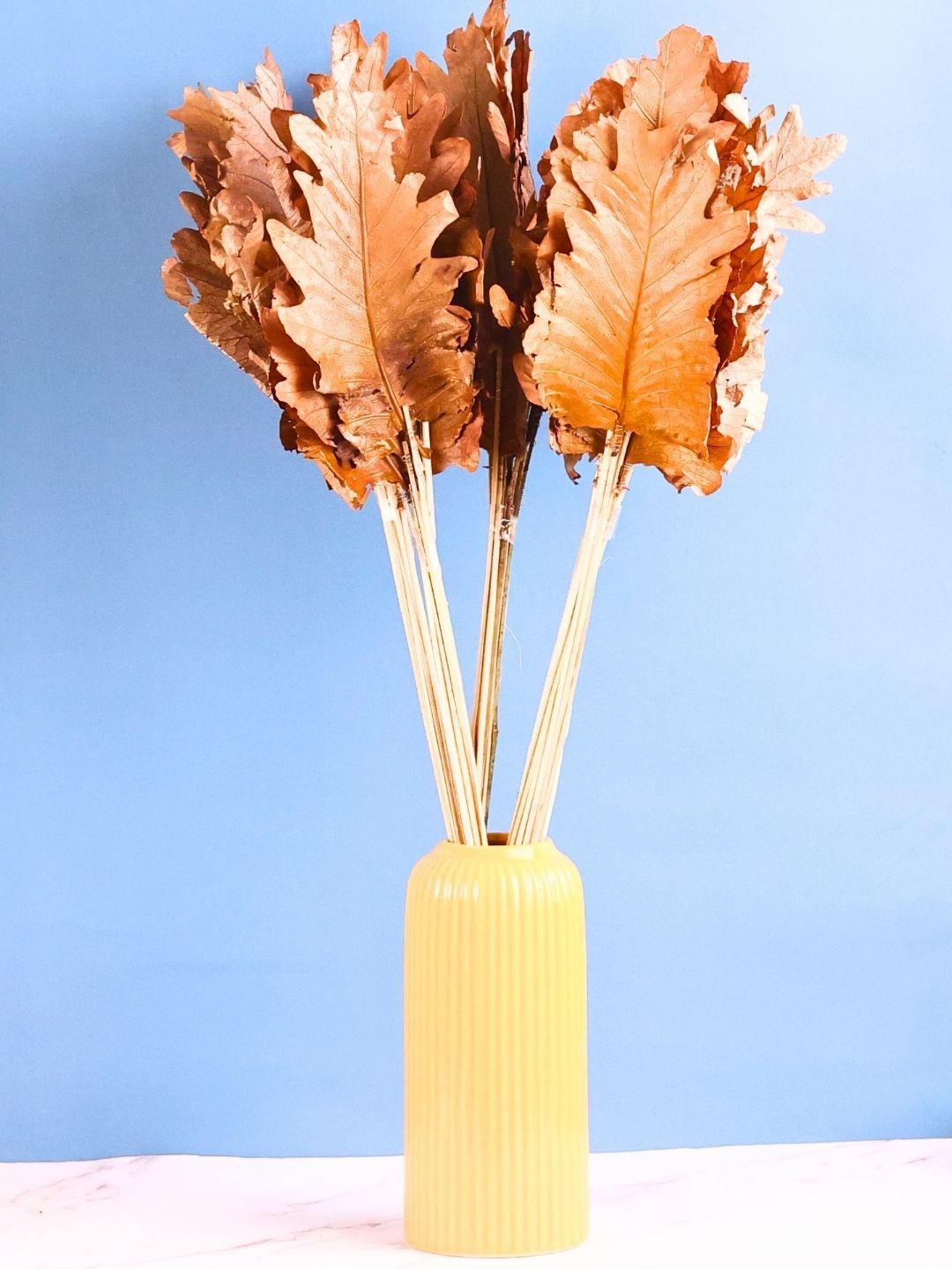 

WEAVING HOMES Dried Natural Leaf, Brown