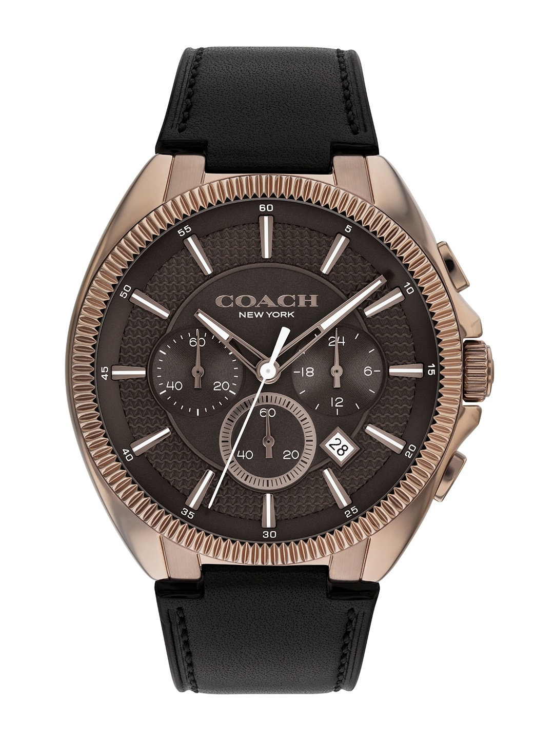 

Coach Men Jackson Dial & Leather Straps Analogue Watch 14602685, Coffee brown