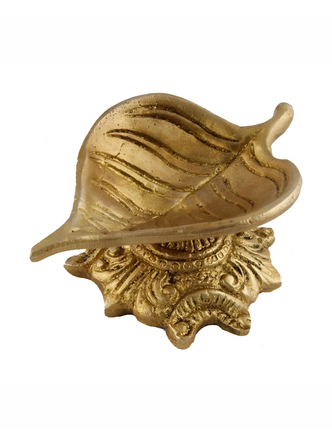 

Indianshelf Gold Toned Textured Brass Pooja Diya