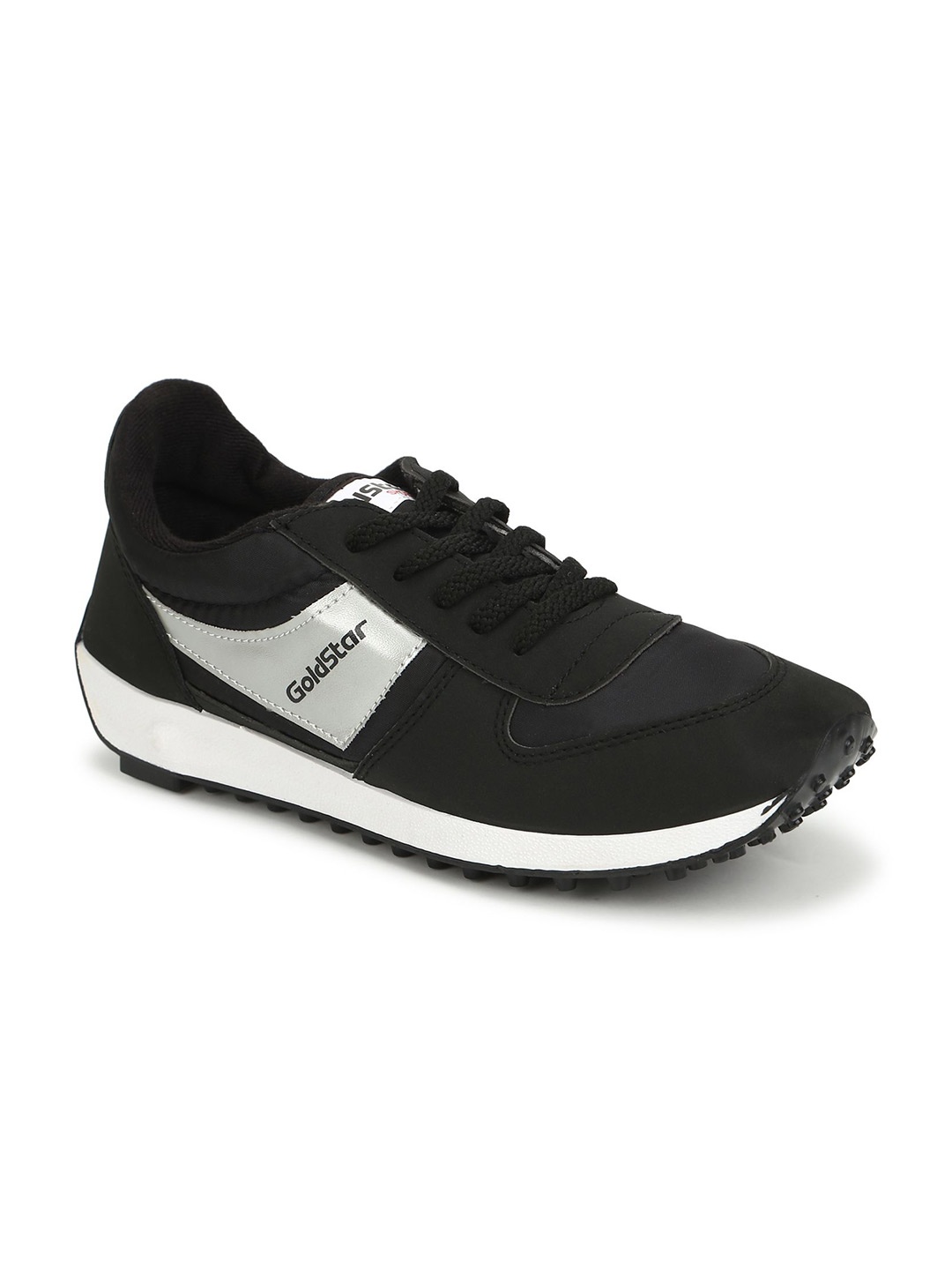 

Goldstar Men Running Non-Marking Lace-Ups Shoes, Black