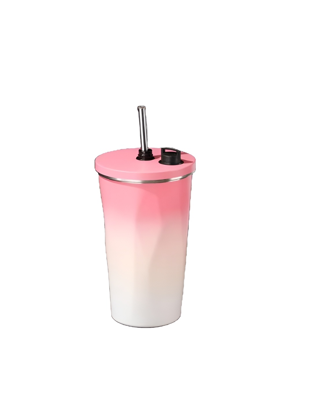 

HomeCloud Pink & White Single Stainless Steel Solid Double Wall Vacuum Water Bottle 600 ml