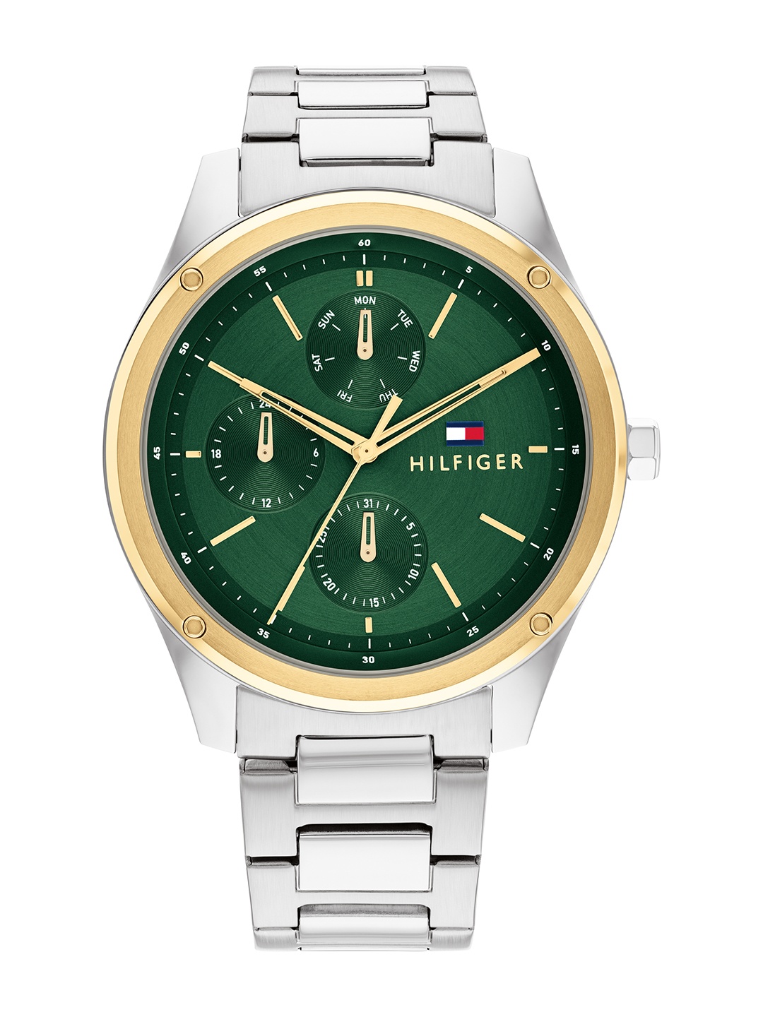 

Tommy Hilfiger Men Tyler Bracelet Style Straps Analogue Multifunction Watch TH1710537, Green