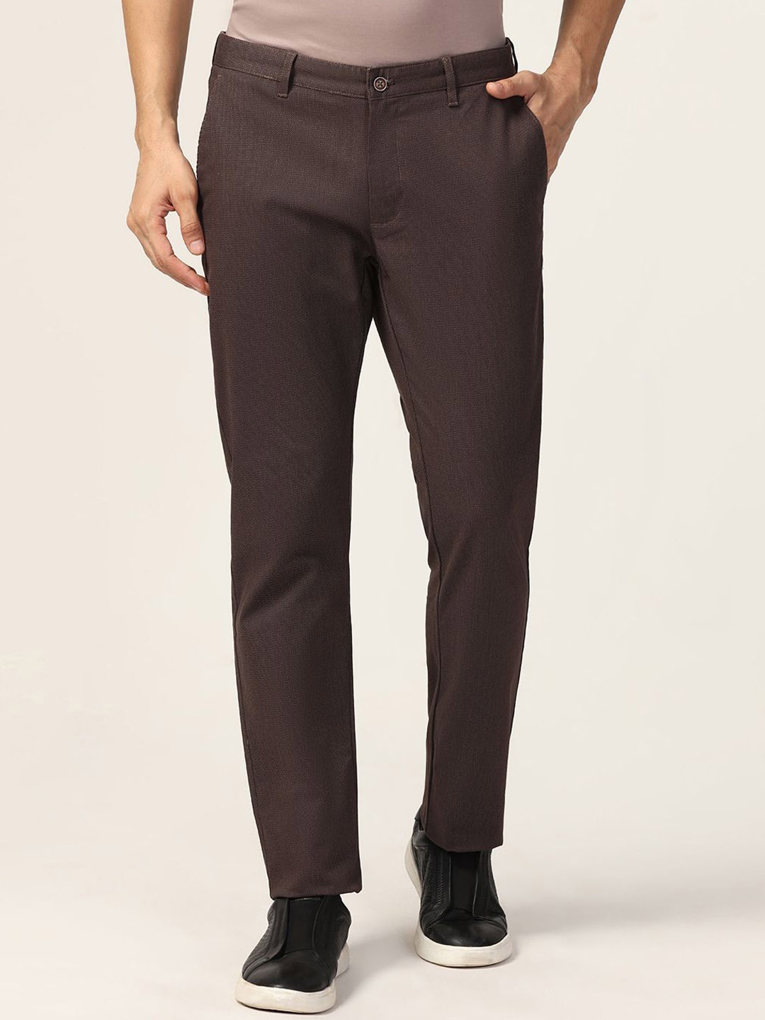 

Blackberrys Men Slim Fit Chinos Trousers, Brown