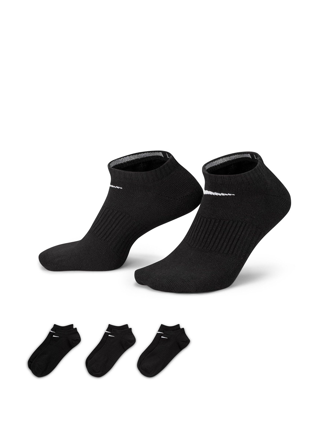 

Nike Unisex Training No-Show Ankle Length Socks 3 Pairs, Black