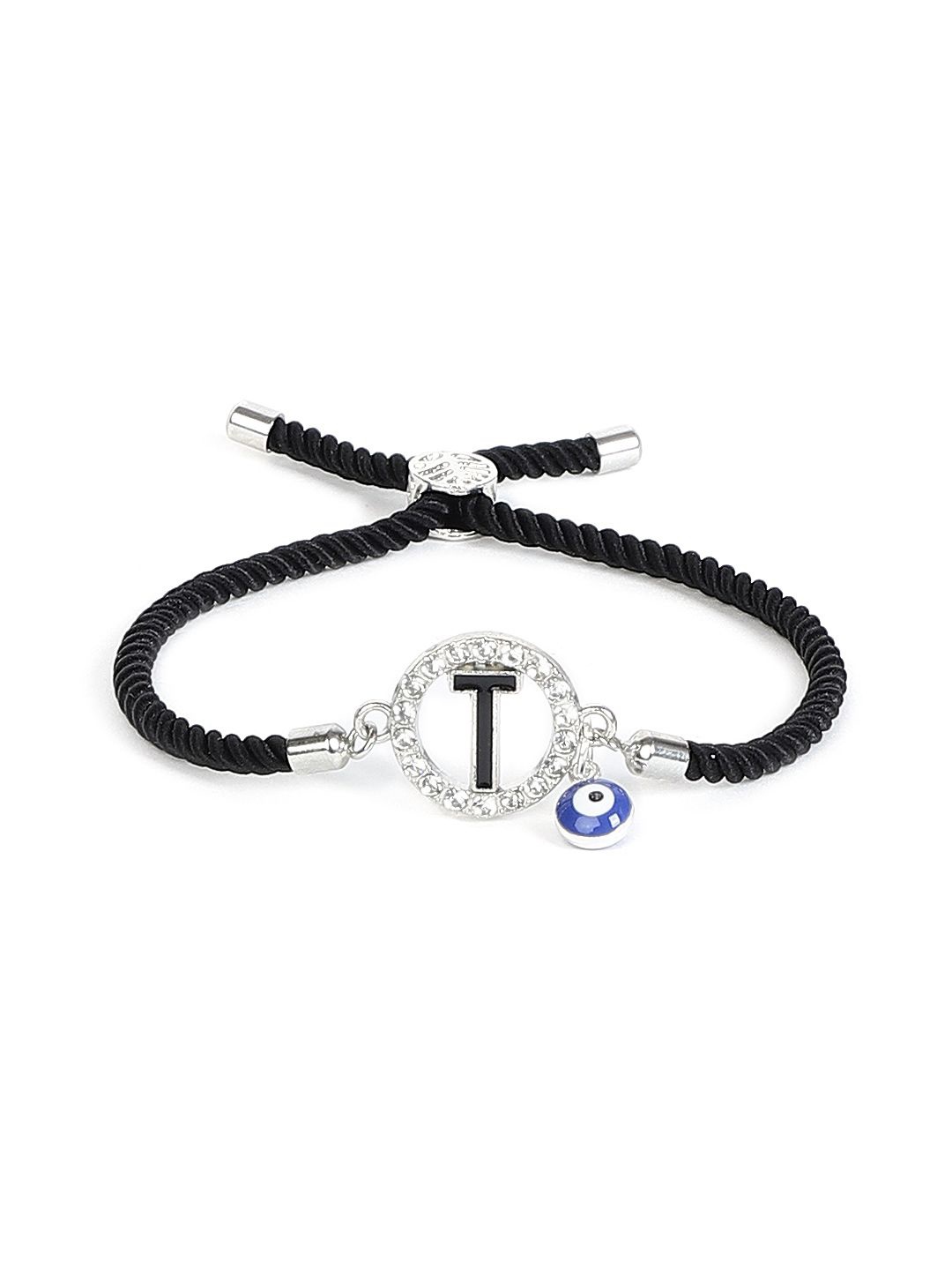 

EL REGALO Unisex Evil Eye Charm Bracelet, Black