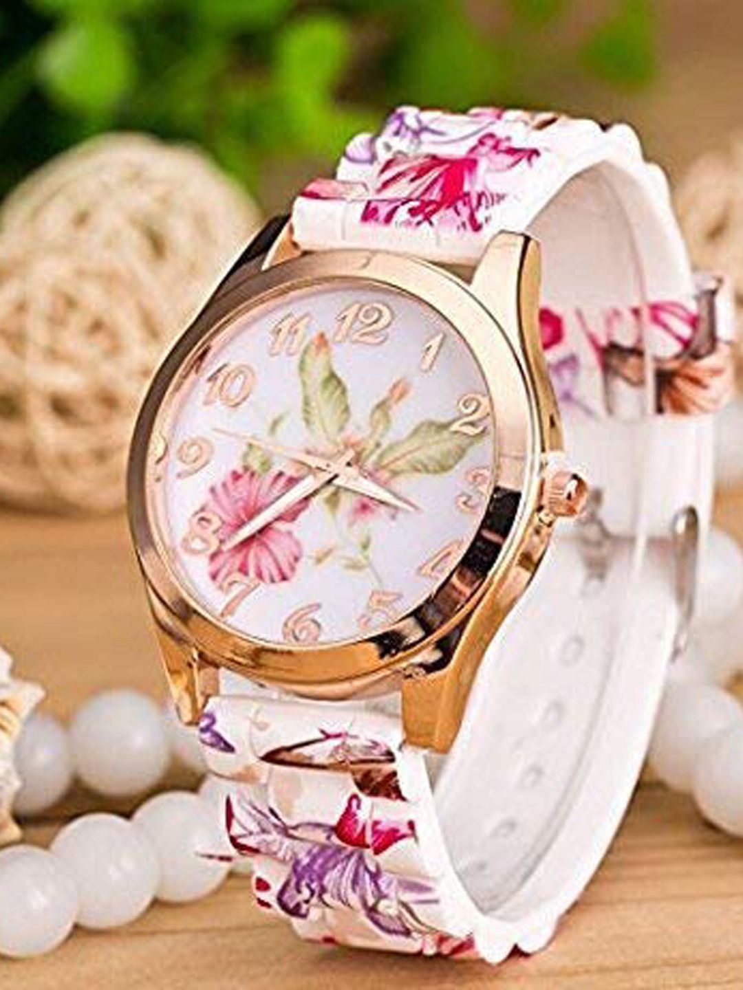 

FIMBUL Women Printed Dial & Straps Analogue Automatic Watch Watch-D3-01, Pink
