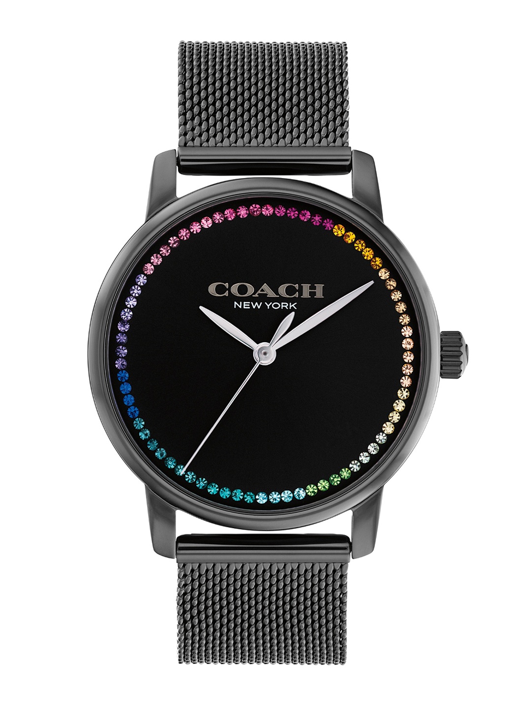 

Coach Women Grand Embellished Bracelet Style Straps Analogue Watch 14504070, Black