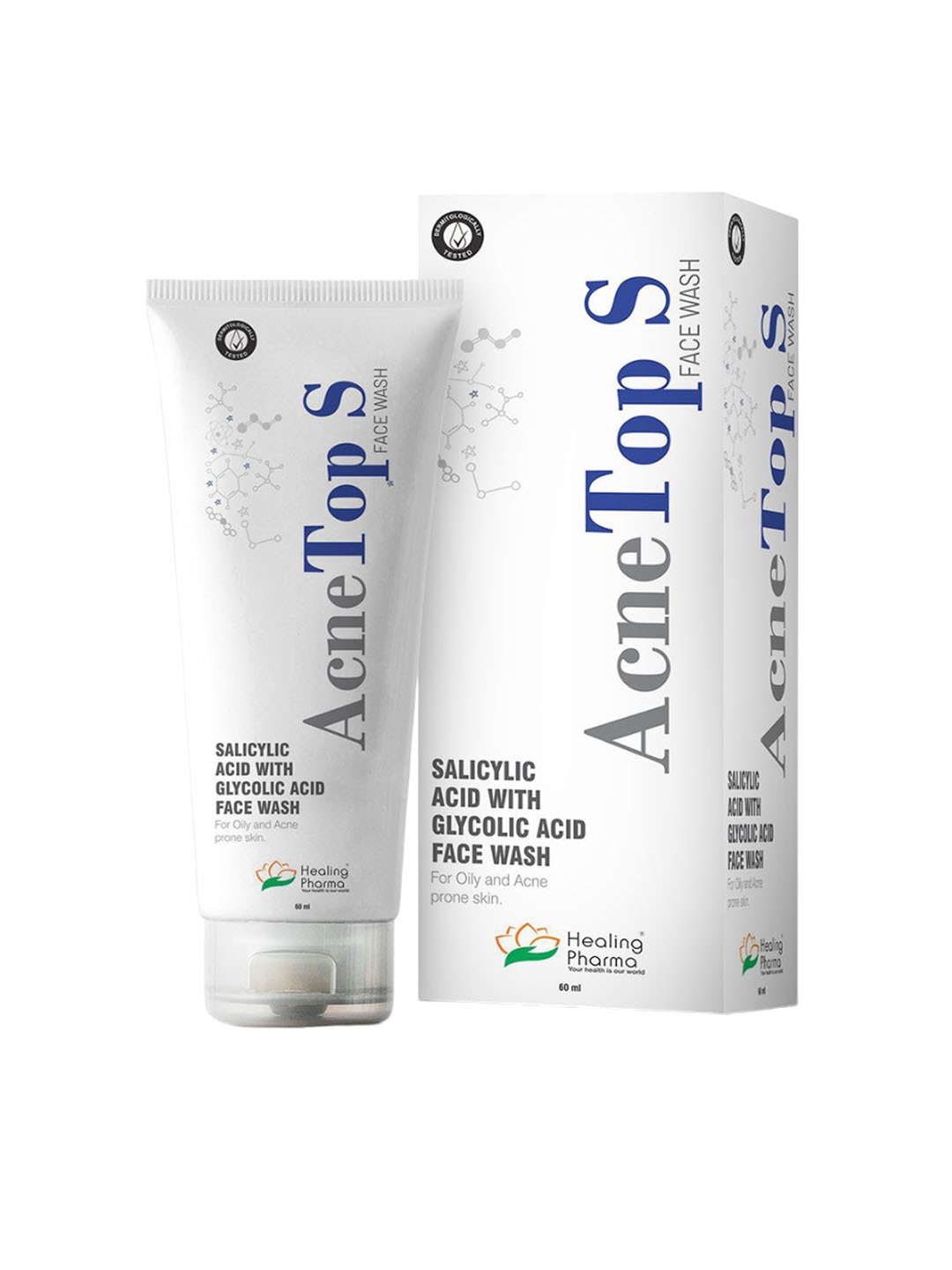 

Healing Pharma AcneTop Face Wash With Salicylic Acid-60ml, White