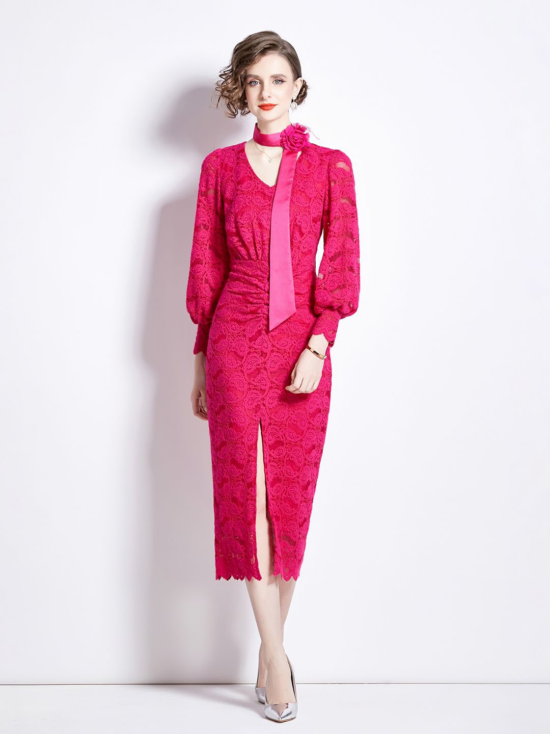 

JC Collection Sheath Midi Dress, Rose