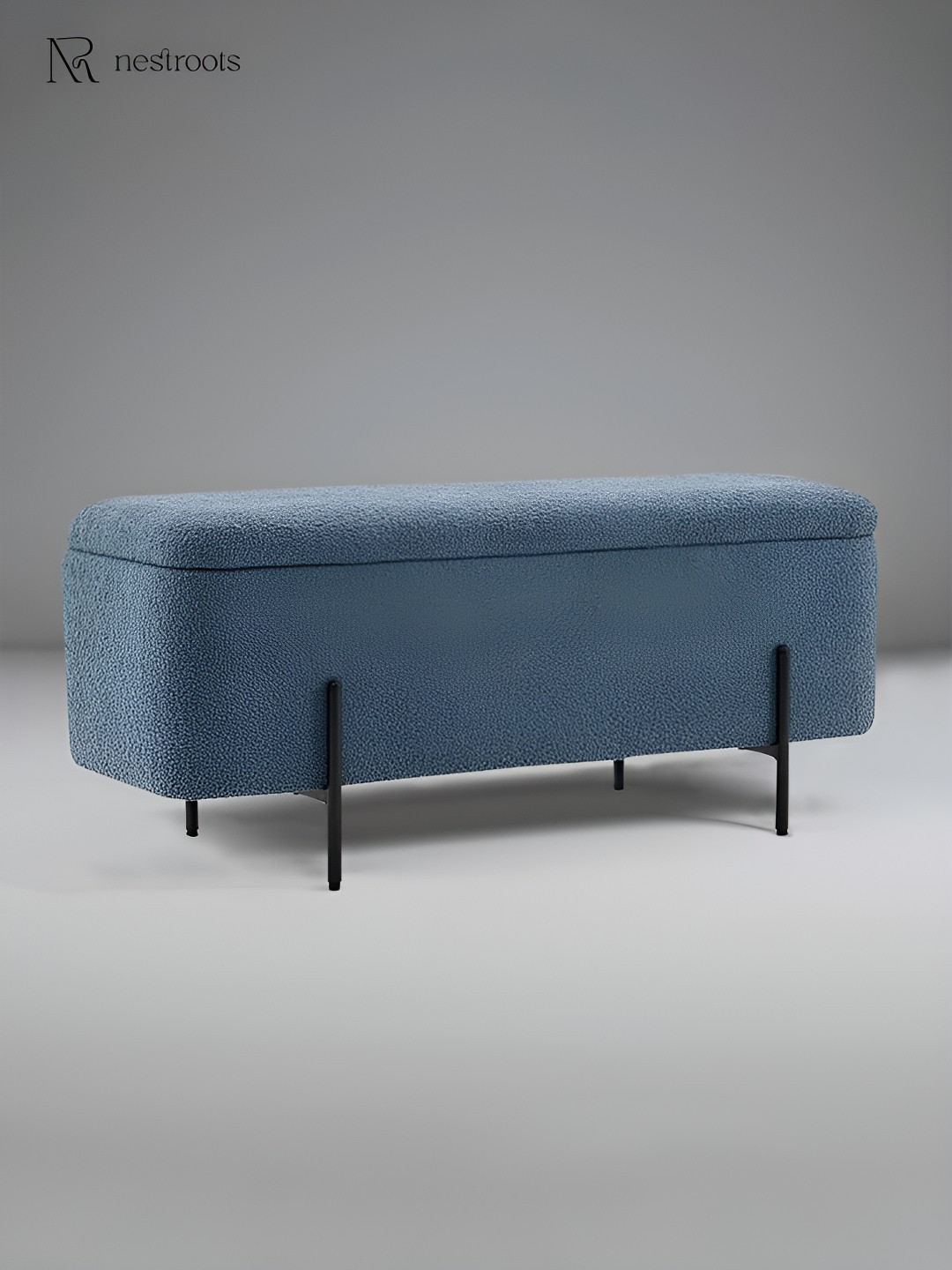 

nestroots Blue Textured Escape Bench Lounge Chair
