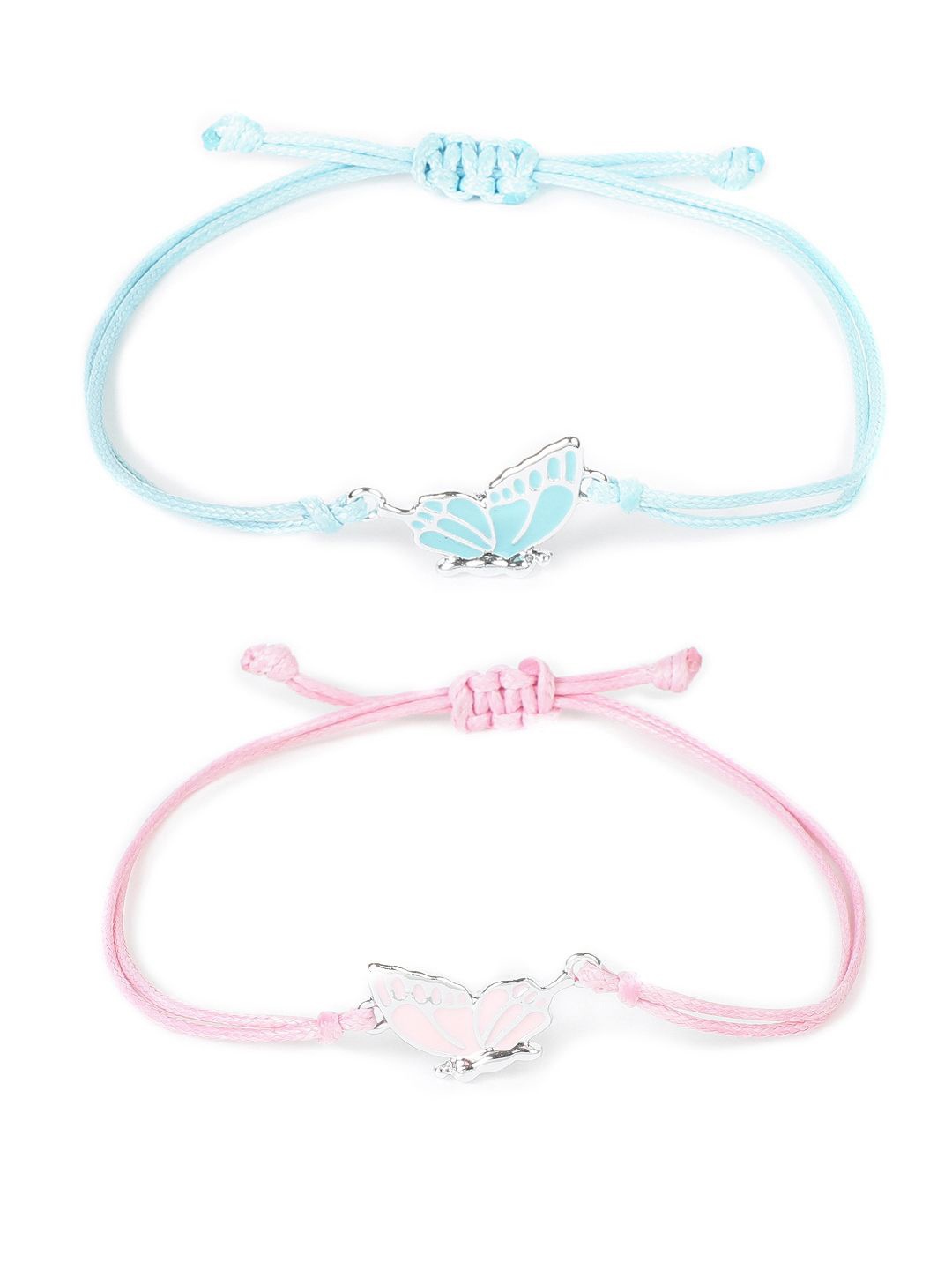 

EL REGALO Kids Set Of 2 Charm Bracelets, Pink