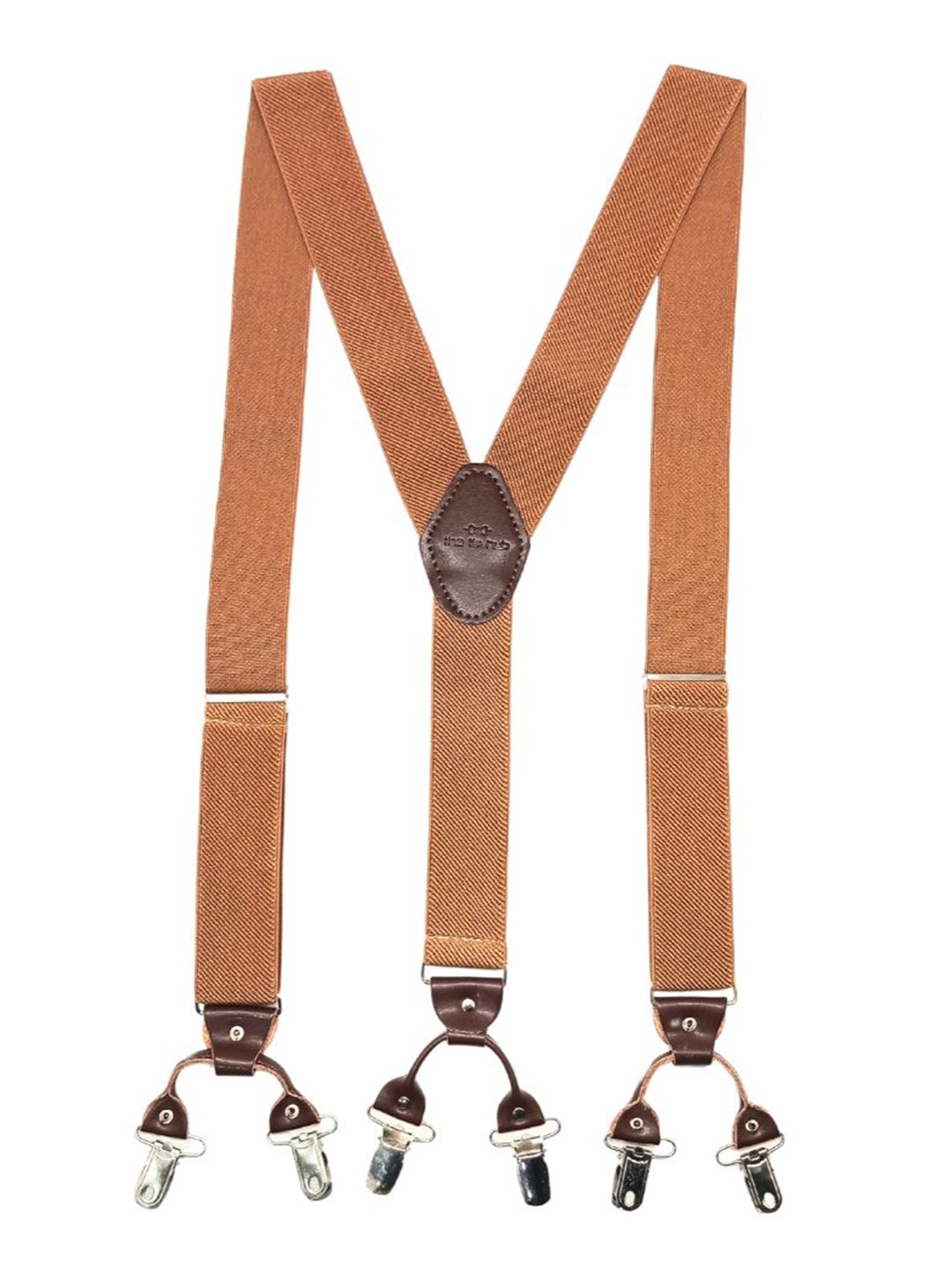 

The Tie Hub Men Metal Clip Adjustable Suspenders, Rust