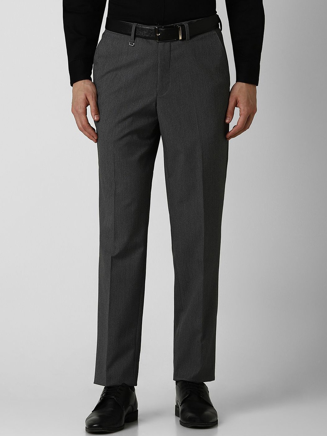 

Van Heusen Men Printed Trousers, Grey