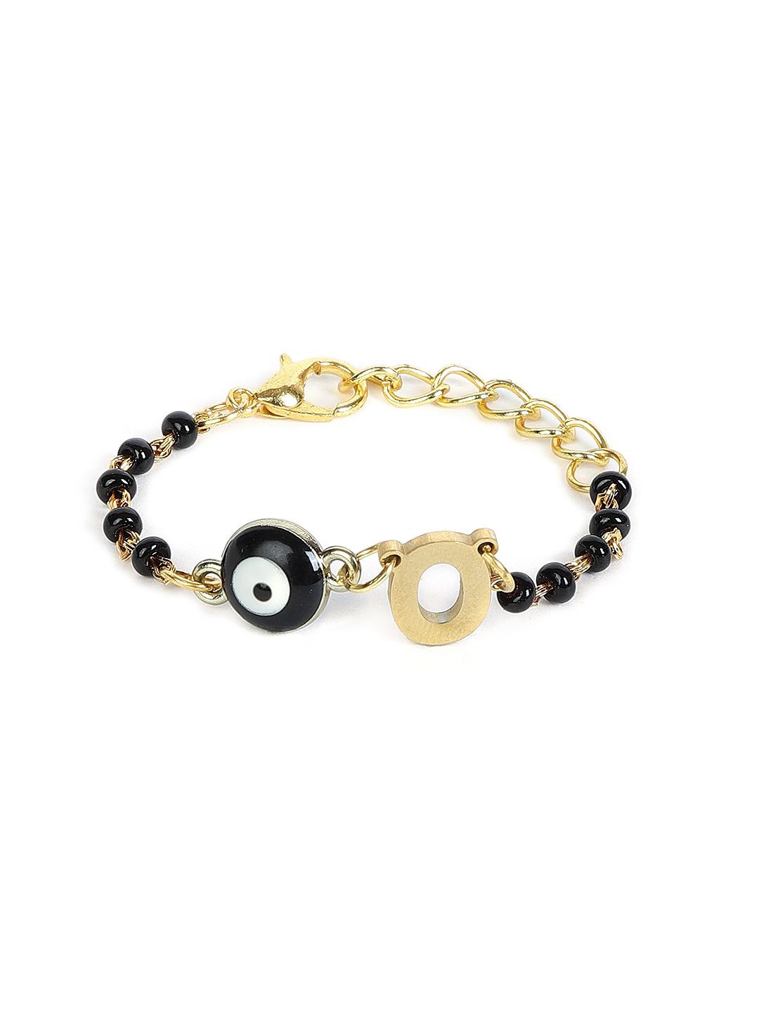 

EL REGALO Kids Evil Eye Beaded Link Bracelet, Gold